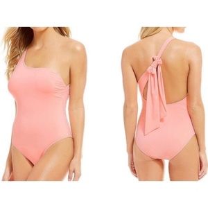 Cremieux pink bow back swimsuit